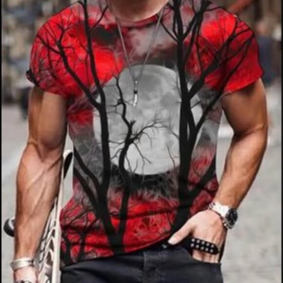 Mens XL (42) Full Moon T shirt - Picture 9 of 9